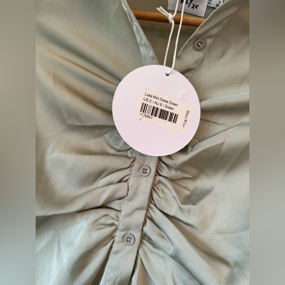 Princess Polly NWT Luka Mini Dress Green Women’s Size 2 Club Bodycon - Picture 6 of 12